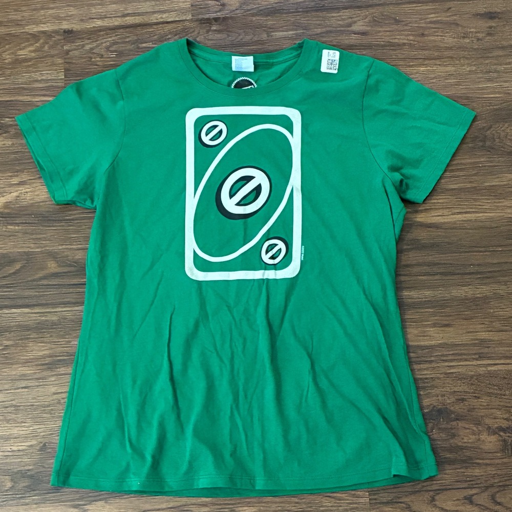 2022 Mattel UNO Reverse Card‎ Graphic T-Shirt Green Adult Large Tee